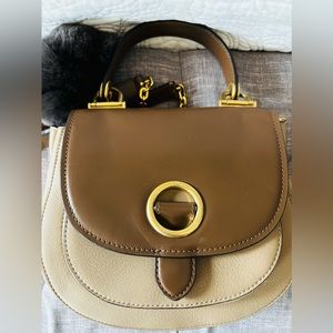 Michael Kors Leather Isadore Middle TH Convertible Messenger Shoulder/Hand Bag